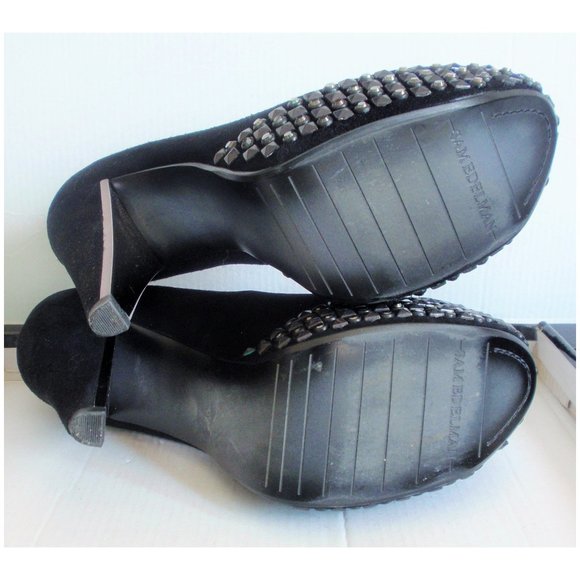 SAM EDELMAN YORK BLACK SUEDE STUDDED PUMP 7.5 - Picture 6 of 9